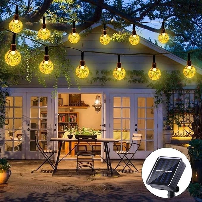 16ft 20 LEDSolar String Ball Lights Patio Party Garden WeddingWaterproof Outdoor - Image 3 of 4