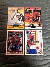 (4) Chris Chelios Hockey Cards Opeechee Pro Set Upper Deck
