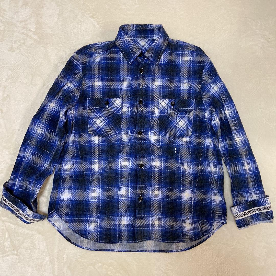 Number Nine Original Check Flannel Shirt 100% Cotton Size M