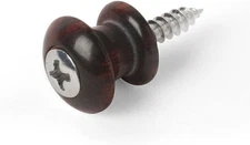 Waverly Guitar Strap Button, Snakewood Button, Chrome Screw