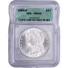 1890-O $1 Morgan Silver Dollar ~ ICG MS 64