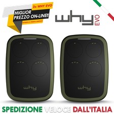 X2 WHY EVO NOA Radiocomando Telecomando Multifrequenza Apricancello 4 in 1 Verde