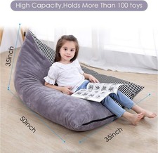 Plüschtier Aufbewahrung Sitzsack 150L - Transparenter Spielzeug Stuhl Für Kinder