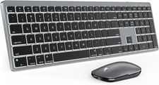 SABLUTE Bluetooth Keyboard and Mouse for Mac — 7-Color Backlit, Multi-Device, Re