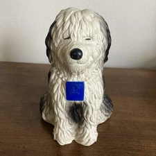 Vintage PF Savings English Sheep Dog Coin Bank  Niagara Plastics