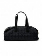 Chanel Black Nylon bag CC Logo Travel Line Sa...