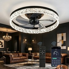 Ceiling Fan with Light and Remote,20'' Low Profile Ceiling Fan with Light,NEW, f