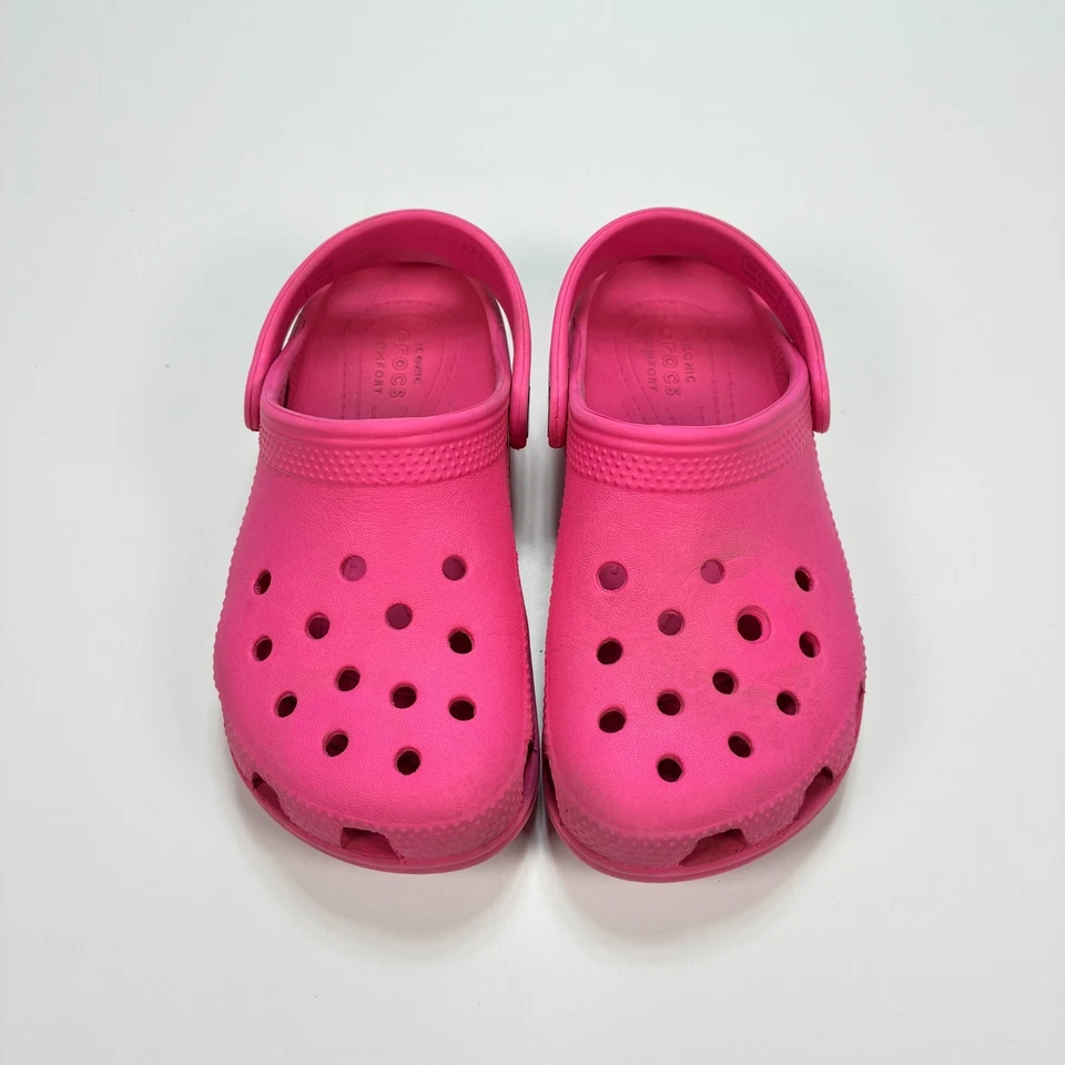 Crocs Classic Clogs Pink Sandals Slip On Comfort Shoes Youth Girls Size C12 - Image 3 of 4