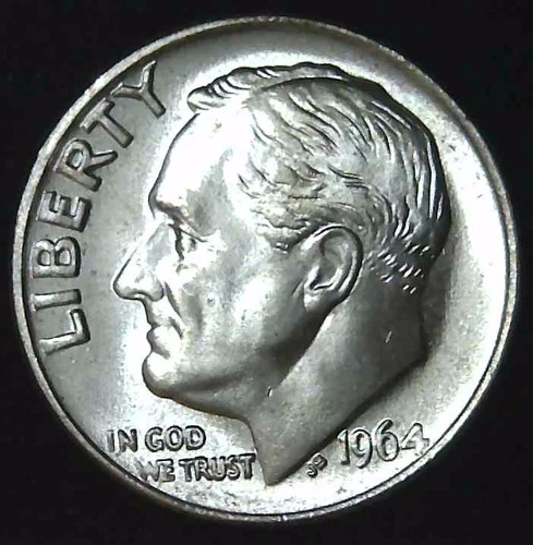 1964-P 10C Roosevelt Dime BU 90% Silver 26lrr0118