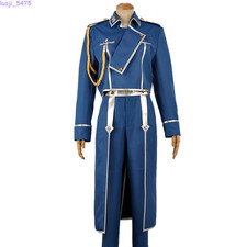 Fullmetal Alchemist Major Roy Mustang Cosplay Costume Show Perform Uniform Gift