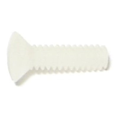 Tornillos de máquina de cabeza ovalada ranurados de plástico de nailon #6-32 x 1/2" (25 piezas) - Imagen 1 de 1