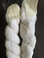 1+ Skeins Nashua Creative Focus LInen White Cotton/Linen Worsted 100 gr