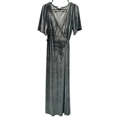 baltic born velvet dresses Wrap Maxi Dress Light Teal Blue large Baltic Born velvet dress -