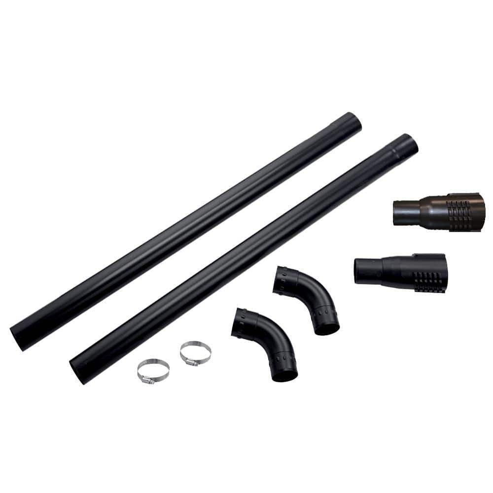 Rain Gutter Cleaning Extension Tubes Adapters Clamps Attachment Kit