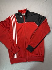 Vintage Adidas Red Black 90  s Track Jacket Mens M Full Zip
