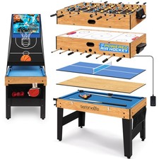 SereneLife 48" Multi Game Table - Pool, Air Hockey, Foosball, Basketball