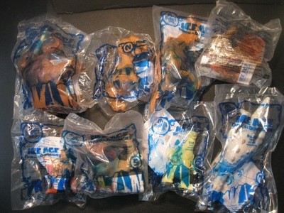 Ice Age Dawn Of The Dinosaurs   ''The Complete 8 Toy Set''  NIP McDonald's 2009