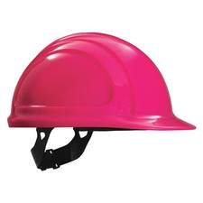 Hard Hat, North Zone, Polyethylene, 4 Point Pinlock, Type 1, Class E, Hot Pink