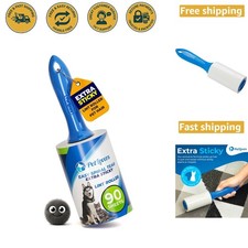 Revolutionary Extra Sticky Lint Roller - 90 Sheets for Quick Pet Hair Cleanup