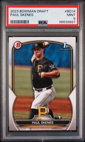 2023 Bowman Draft Paul Skenes #BD14 1st Bowman PSA 9 Pirates