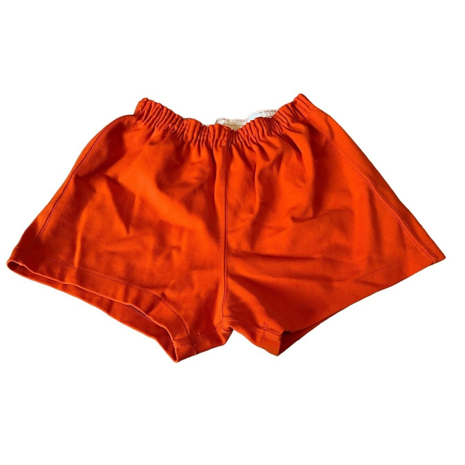 VTG Russell Mills Athletic Shorts Women’s Small PE Running Track Orange Nylon