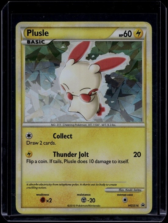Pokemon TCG Plusle HGSS16 Cracked Ice Promo MP