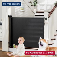 PRObebi Retractable Baby Gates for Stairs Doorways, Dog Gate 0-54" W 34" H,