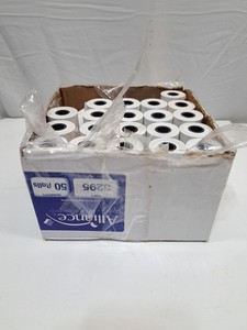 Alliance Thermal Paper Receipt Rolls, 2 1/4" x 50', White, 46 Rolls Open Box New