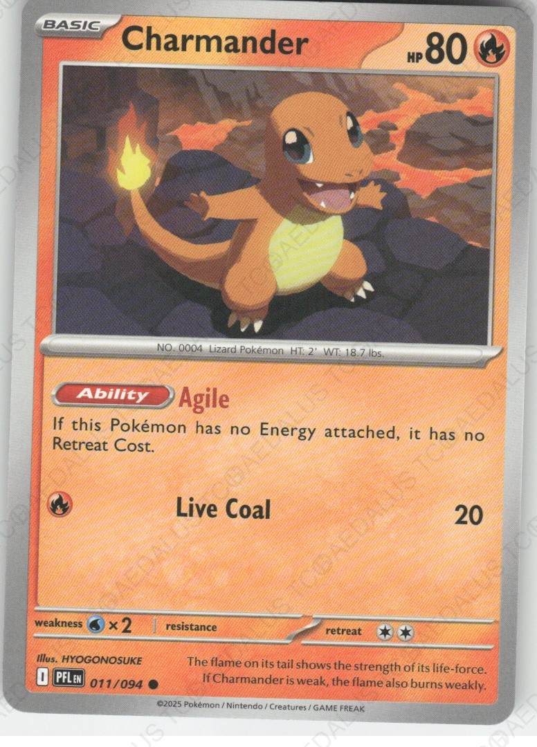 Charmander Common ME02: Phantasmal Flames 011/094 NM
