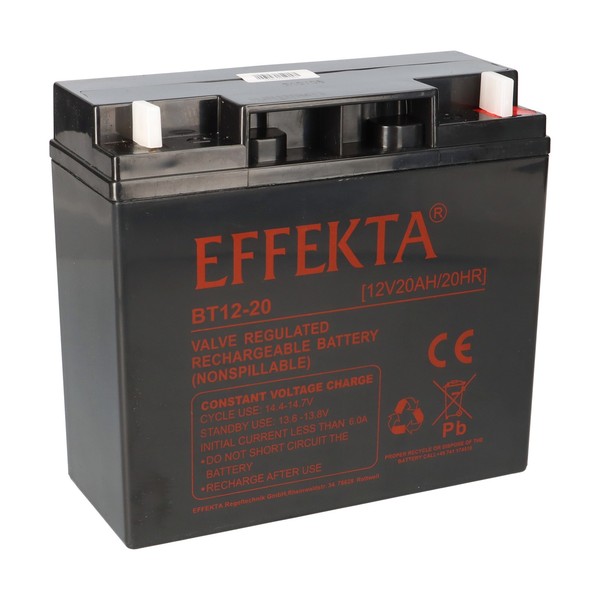 Effekta BT 12-20 Bleiakku AGM Vrla 12V 20Ah Passend 23Ah 22Ah 19Ah 18Ah 17Ah-image