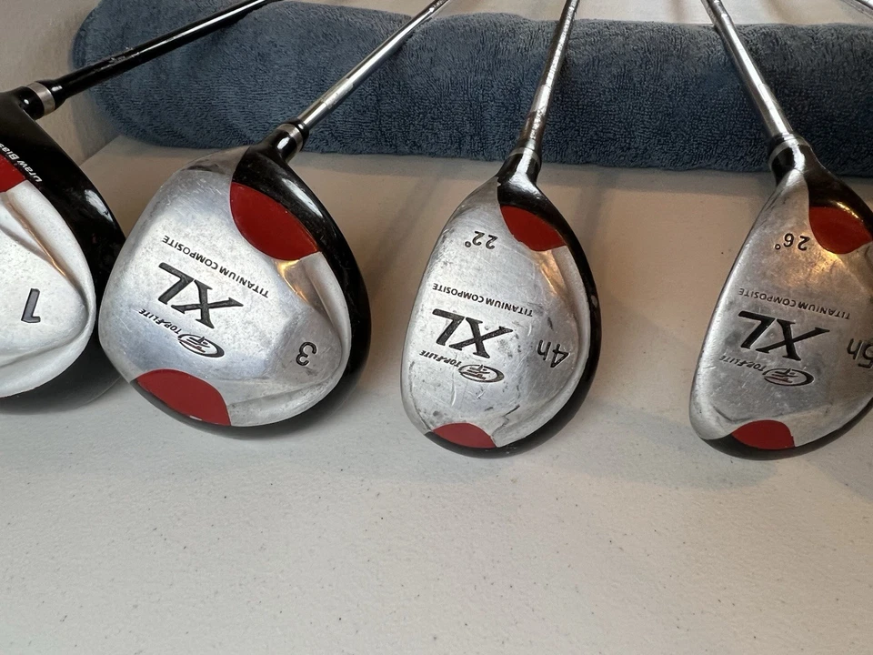 Juego de 6 palos de golf de hierro Top Flight XL RH de 1, 3, 4H, 5H, 7 y 8 para hombre *óxido Foto 4 de 4