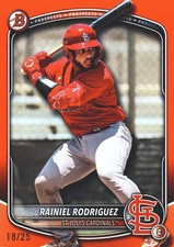 2025 Topps Bowman Draft Orange /25 Rainiel Rodriguez #BD-72 St. Louis Cardinals
