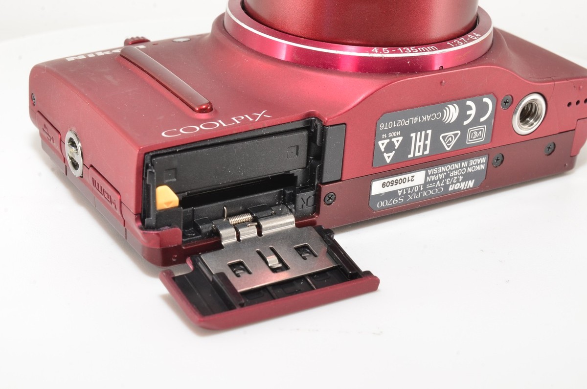 N.MINT] Nikon Coolpix S9700 RED Digital Camera Tested Working from