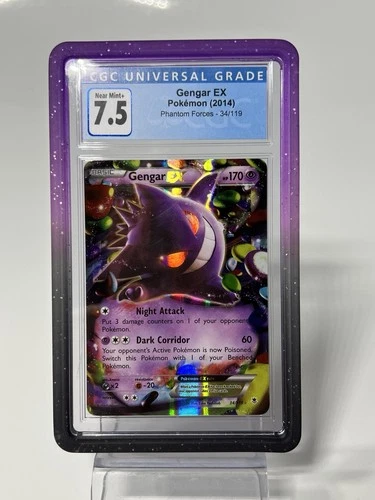 Pokémon Gengar EX 2014 Phantom Forces 34/119 Holo CGC 7.5 + Guard - Blue Label