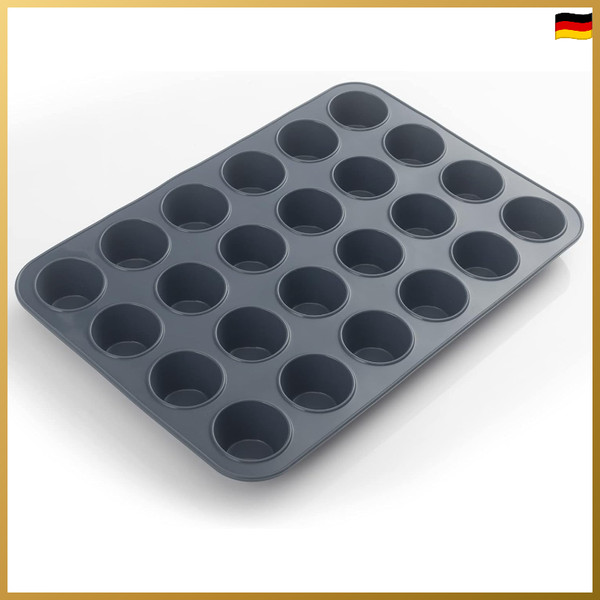 Muffinform Silikon Antihaft FüR 24 Muffins 34 X 23 X 2,5 Cm Grau Backblech-image