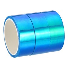 3pcs 15mmx5m Holographic Tape Adhesive Metallic Foil Masking Sticker Blue