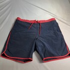 George Men XL 40-42 Navy Blue Red Trim Board Swim Shorts Drawstring XL 40-42 — photo 2