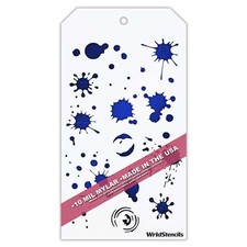 Paint Splatter Stencil - Ink Splash Background 10 Mil Mylar Template WS-6