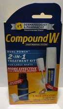 Compound W 2-In-1 Treatment Kit for Large Warts, Freeze off & Liquid Wart Remove