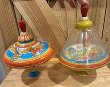 Vintage Ohio Art Tin Toy Spinning Top 9"  Winnie The Pooh Spinning Top