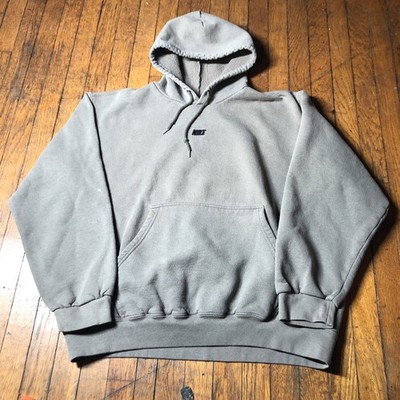 Vintage Nike Center Logo Hoodie Men s Size M Taupe Spellout Embroidered Y2K
