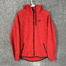 Nike Tech Fleece Windrunner Men  S Red Full Zip Hoodie Size Small Athletic