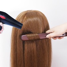V Shaped Hair Comb Wood Handle Hair Straightener Brush For Hair Styling
