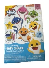 Nickelodeon Pinkfong Baby Shark Kiddy Dough Sculpt & Mold Dough Set NEW 3+ 