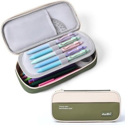 Pencil Pouch, Big Capacity Waterproof Pencil Case, Sturdy Stationery Pen Bag for