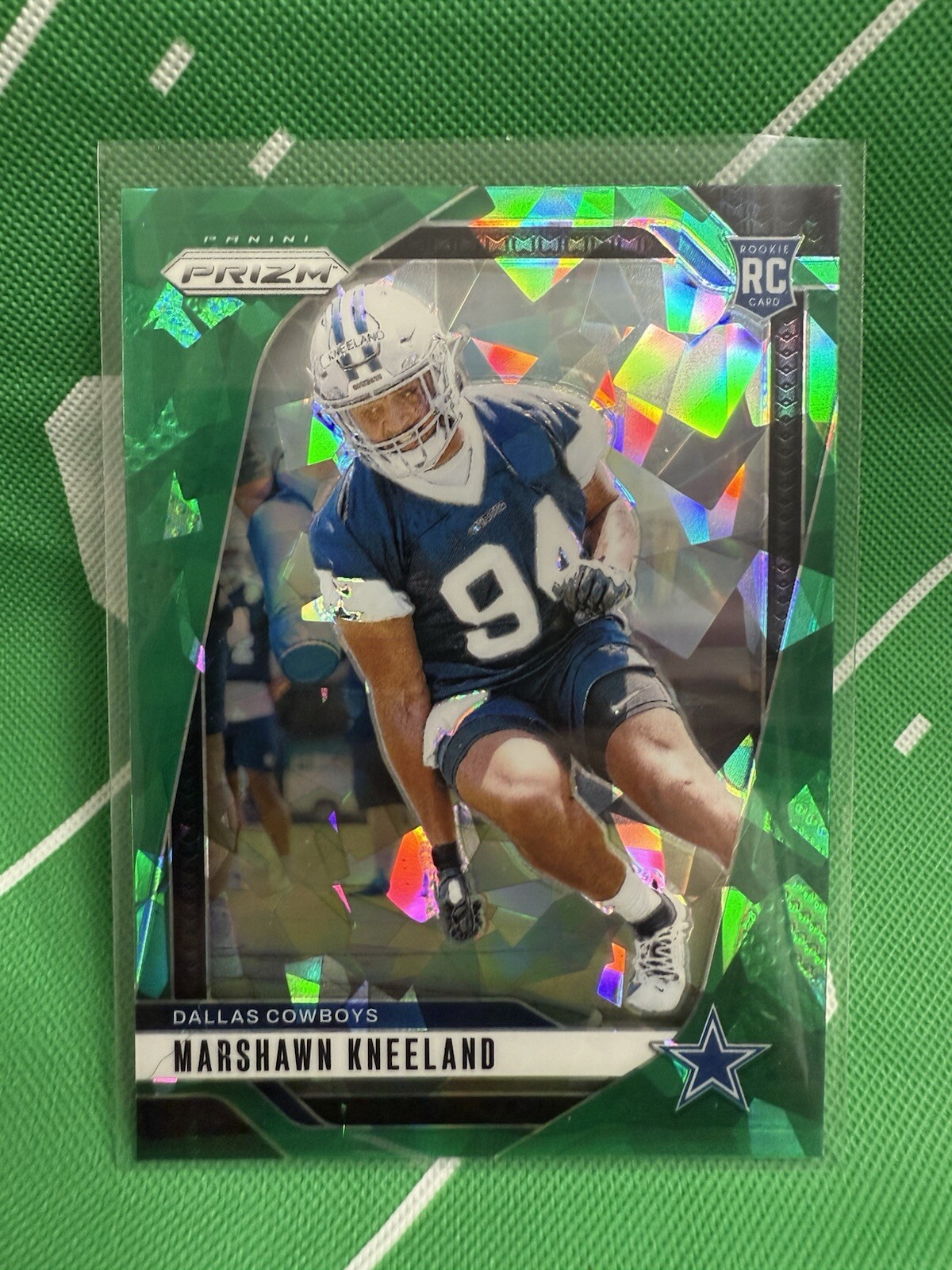 2024 Prizm Green Ice Marshawn Kneeland (RC) No. 373 Dallas Cowboys