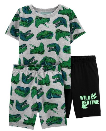 Nwt 6 8 10 12 14 dinosaurs t-rex pajamas boys carters matching spring summer
