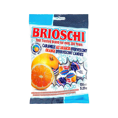 Orange Flavored Effervescent Fizzy Digestive Italian Candies (5.29 Oz)