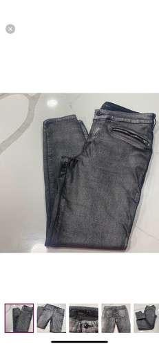 Guess Jeans Damen Silber Schwarz Extreme Skinny Moto 32 - Bild 6 von 14