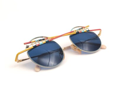 VINTAGE RARE TAXI BY CASANOVA AVANTGARDE ST GOLD BLUE LENS